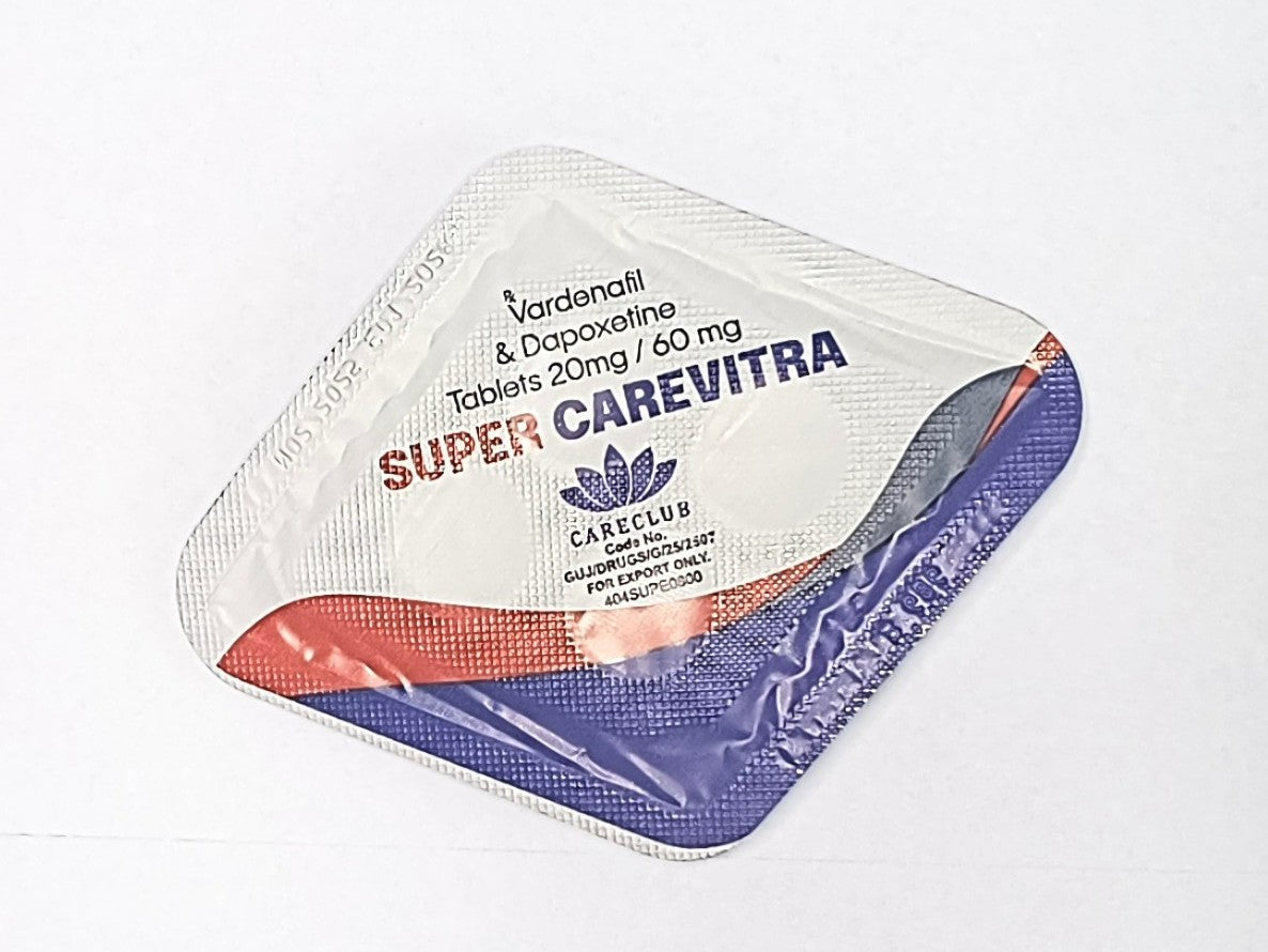 SUPER CAREVITRA 80 MG (20mg Vardenafil - 60mg Dapoxetine) 1 blister 4 pillole