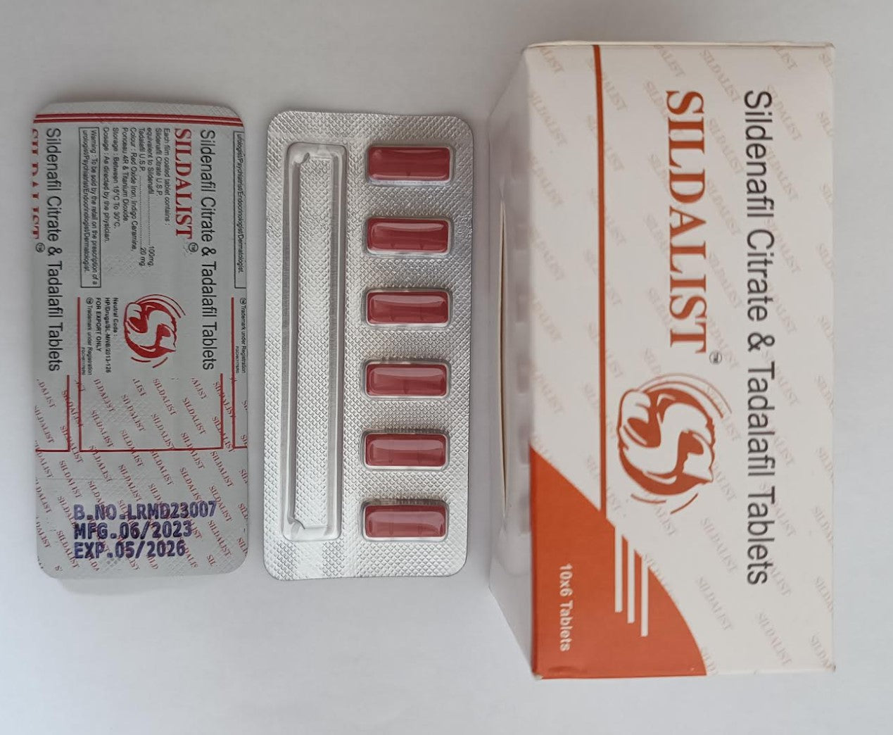 SILDALIST 120mg Mix di Sildenafil e Tadafil - 1 Blister 6 pillole