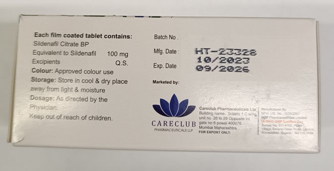 CAREFORCE 100mg (Sildenafil equivalente del Viagra) 1 Blister 10 pillole