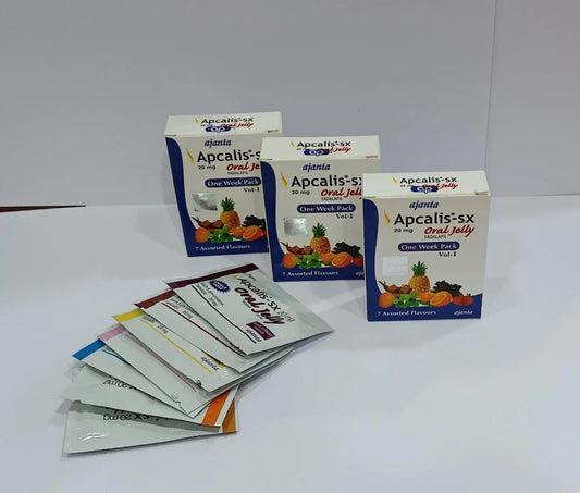 APCALIS-SX 20mg ORAL JELLY  AJANTA  (tadalafil equivalente del cialis) 1 scatola 7 bustine SCAD 01/28
