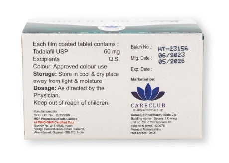 CAREFILL 60mg | (Tadalafil equivalente del Cialis) | 1 Blister 10 Pillole