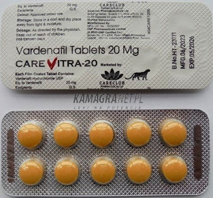 Carevitra 20mg (Vardenafil) generico equivalente dello Levitra 1 blister 10 pillole (scadenza 09/2026)