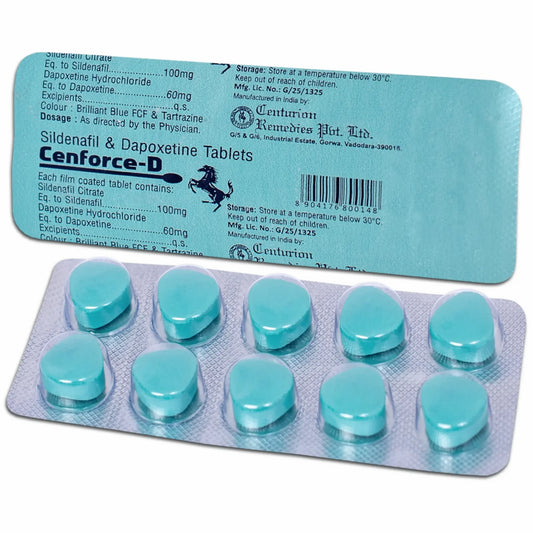 CENFORCE-D 160mg RITARDANTE (100mg di Sildenafil + 60mg di Dapoxetine) 1 Blister 10 Pillole