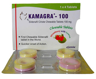 KAMAGRA 100mg Polo | 1 blister 4 Caramelle (Sildenafi equivalente del Viagra)