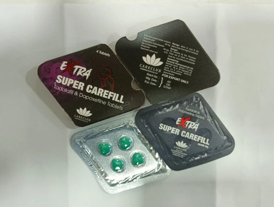 Extra Super Carefill 100 mg (40 mg tadalafil+60 mg dapoxetine) 1 blister 4 pillole
