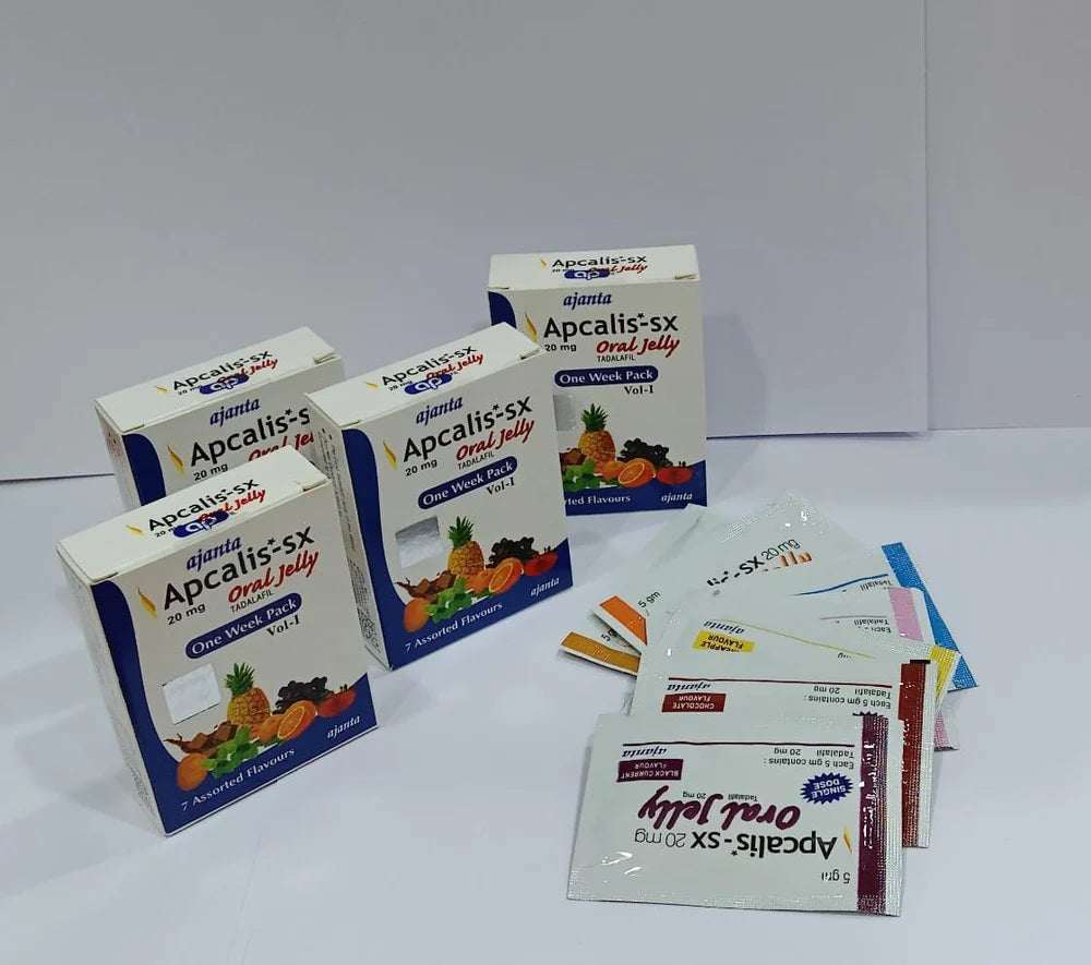 APCALIS-SX 20mg ORAL JELLY  AJANTA  (tadalafil equivalente del cialis) 1 scatola 7 bustine