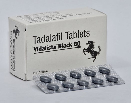 Vidalista Black 80mg (Contiene Tadalafil equivalente del Cialis) 1 Blister 10 Pillole