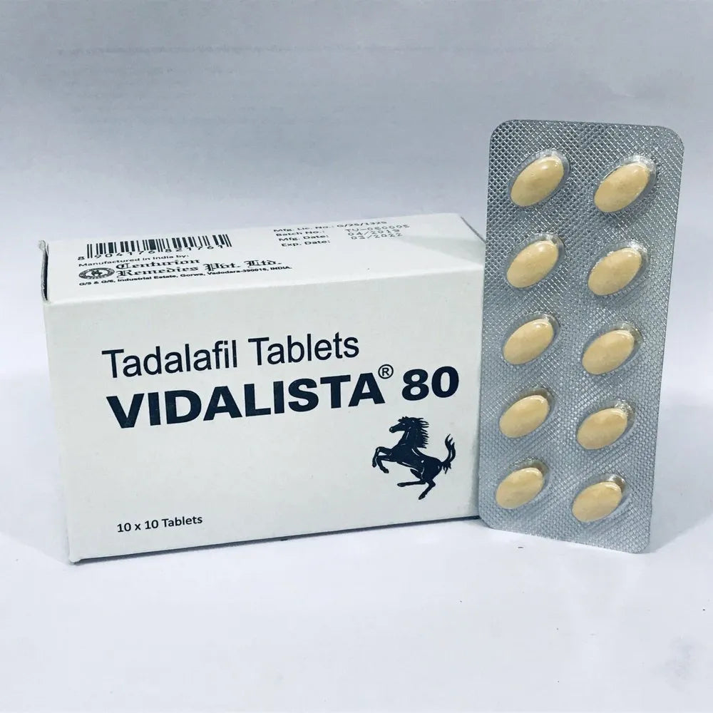 Vidalista  80mg (Contiene Tadalafil equivalente del Cialis) 1 Blister 10 Pillole