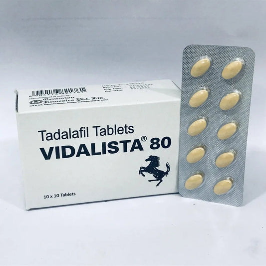 Vidalista  80mg (Contiene Tadalafil equivalente del Cialis) 1 Blister 10 Pillole