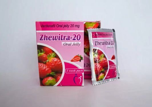 Zhewitra-20 Oral jelly 20 mg di Vardenafil.(7 bustine gusto fragola)